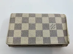 ルイヴィトン　ダミエアズール　白　２つ折り財布コンパクト　14×9ｃｍ　N61744　ジップ　ポルトフォイユ・トレゾール　フォロー割5％OFF対象　送料無料