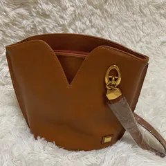 Pino Betti ピノベッティー ショルダーバッグ 本革 レザーショルダーバッグ ロゴ付き イタリアブランド キャメル ブラウン系 バック バッグ