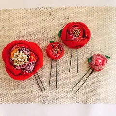 つまみ細工  髪飾り