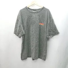 ◇ XLARGE エクストララージ カジュアル バックプリント ゆったり 半袖 Tシャツ サイズXL グレー メンズ E  【1405140035421】