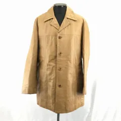 David Mayer　デヴィッドメイヤー　本革使用　レザーコート　メンズS　茶　◆NO-985<sale>のサムネイル