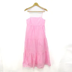 ザラ キャミソールワンピース トップス ティアードフレア レディース Sサイズ ピンク ZARA 【中古】