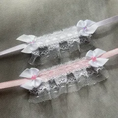 ぬいぐるみ用 ヘッドドレス 10cmぬい ぬい服 ハート オーロラ ピンク パープル リボン レース セット 推し活 ぬい活 ないしょのヘッドドレス