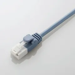 【新品・2営業日で発送】ELECOM エレコム EU RoHS指令準拠 ツメ折れ防止やわらかLANケーブル(Cat6)／0.5m／ブルー(LD-GPYT／BU05)