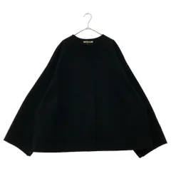 AURALEE (オーラリー) 20AW SUPER FINE MELTON BLOUSON NO COLLAR ノーカラー ジャケット ブラック レディース A20AB04WMのサムネイル