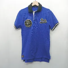 ◇ ⊂ Φ POLO LALPH　LAUREN ラルフローレン 脇部分デザイン 半袖 ポロシャツ サイズS ブルー系 レディース メンズ E  【1501160004482】