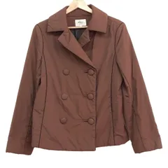 49av.Junko Shimada(49アベニュージュンコシマダ) ブルゾン サイズ38 M レディース美品  - ダークブラウン×黒 長袖/中綿/冬