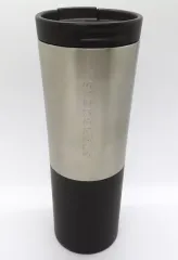 【中古】マグカップ･湯のみ ロゴ(US 2017) シルバー×ブラック ステンレスタンブラー 「スターバックスコーヒー」