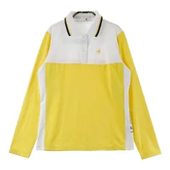 サイズ：L LECOQ GOLF ルコックゴルフ  長袖ポロシャツ  イエロー系 [240101327711]# ゴルフウェア レディース ストスト