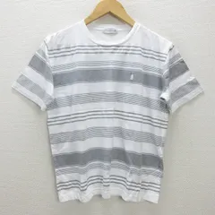 H■マッキントッシュ/MACKINTOSH LONDON ボーダー柄 クルーネックTシャツ【M】白灰色/MENS■6【中古】のサムネイル
