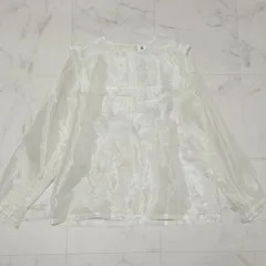 6(ROKU) BEAUTY&YOUTH UNITED ARROWS　ロク　ユナイテッドアローズ　ORGANDY SAILOR PULLOVER　シアーブラウス　白