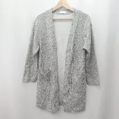 ◇ Θ ユナイテッドアローズ コットン 長袖 カーディガン サイズ グレー系 レディース E  【1506190001128】
