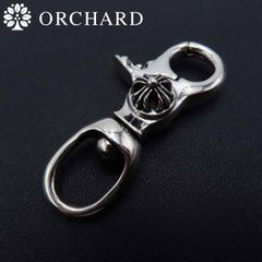 シルバー925 キーリング キーチェーン キーホルダー フローラルクロス クロス