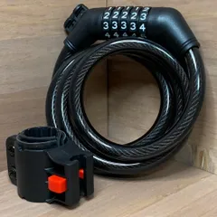 【新品】5桁ダイヤル式 ワイヤーロック 12mmx1200mm 車体取付可能