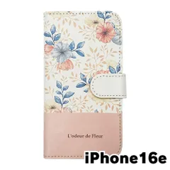 【新品未使用】iPhone16 E アイフォン16E スマホケース 手帳型 (色：ホワイト×柄：ノスタルジア) 花柄 フラワー バイカラー おしゃれ かわいい flip2-ip16e-wh-20129のサムネイル