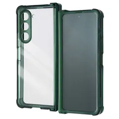 Galaxy Z Fold5 耐衝撃 フルカバー 折りたたみ型 360°保護 一体型 ハイブリッドケース/グリーン