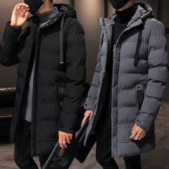 【新品未使用】ダウンコート ロング丈 メンズ フード付き 中綿コート★ダウンジャケット★無地 大きいサイズ 防寒 防風 暖かい 通勤 カジュアル