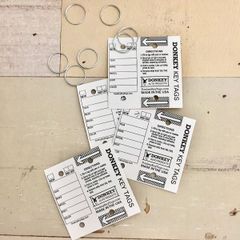 524・A-1157 USカーディーラーキータグ　10個　ホワイト アメリカ　車　自動車　キー　タグ　備品 値札　アメリカ雑貨　コラージュ　ハンドメイド　コラージュ日記　カーディーラー　カーディーラータグ　アメリカタグ　アメ車　アメカジ