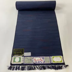 【未使用　トールサイズ】本塩沢　やまだ織　単衣　裄丈70 身丈172 中古】 単衣着物 本塩沢 付下げ 証紙 やまだ織 レディース 正絹