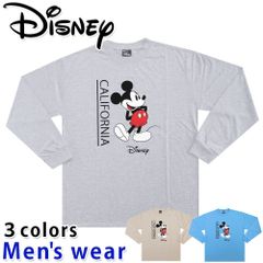 ディズニー 長袖 Tシャツ メンズ ミッキー マウス ワイド ネズミ グッズ DY1-3914A