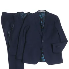 14,700円希少✨エトロ　スーツ　セットアップ　総柄　花柄　ペイズリー　ウール　シルク　XL