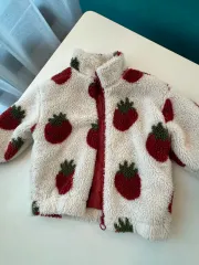 ザラ 딸기フリース アウター キッズ 4-5y