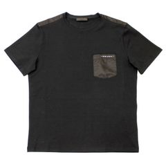 1 PRADA プラダ SJN250 710 ブラック Tシャツ カットソー 半袖 ナイロンポケット ロゴ