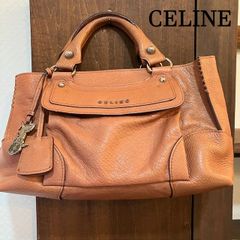 セリーヌ　CELINE　レザーブギーバック　キャメル　馬車ストラップ　ハンドバック　SD-CE0029