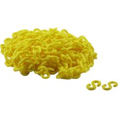 プラスチックチェーン #4 黄色 5m (Sフック2個付き)