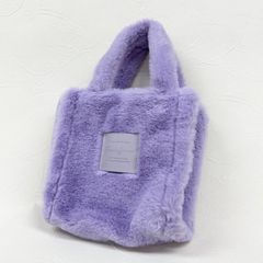 Francfranc(パープル)ファーバッグ フランフラン