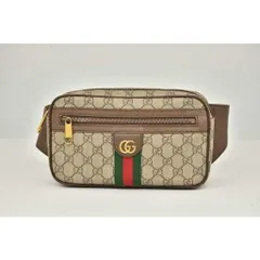 グッチ オフィディア GG ベルトバッグ GGスプリーム ボディバッグ ベージュ エボニー 574796