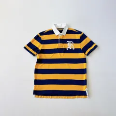 ラルフローレン　ラグビー　ボーダー　ラガーシャツ　ポロシャツ　ナンバリング　半袖　 古着　Ralph  Lauren rugby polo shirt border vintage T1442 A5