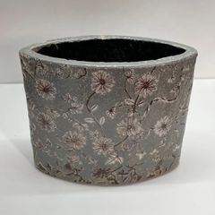 フラワーベース 花瓶 グレー  花器 陶器