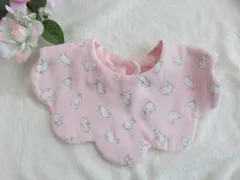 New*ふわふわお花のスタイ*うさぎ*ウサギ*ピンク*スター