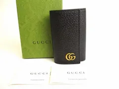 グッチ GUCCI GG マーモント レザー 6連 キーケース キーリング メンズ レディース 【展示保管品】