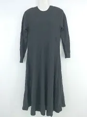 ◇ UNITED ARROWS 大人女子 ゆったり 長袖 ロング ニット ワンピース  グレー系 レディース P 1307250006271