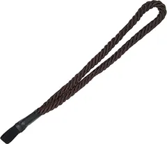 近江一文字 杖 ストラップ ドイツ製 くみひも フリーサイズ ステッキ 落下防止( ダークブラウン)