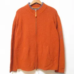 #wxc カールヘルム KarlHelmut カーディガン L オレンジ ニット ジップアップ 刺繍 ロゴ シンプル メンズ [876692]のサムネイル