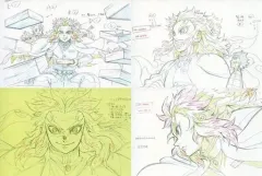 【中古】ポストカード 煉獄杏寿郎 展示原画ポストカード4枚セット 「劇場版 鬼滅の刃 無限列車編×ufotable Cafe 第一期」