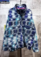 美品 パタゴニア 14年 ライトウェイト シンチラ スナップT XL Patagonia 25580SP14 総柄 フリース