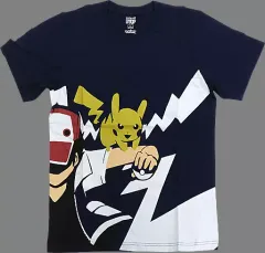 【中古】衣類 サトシ＆ピカチュウ UT GRAND PRIX 2019(Tシャツ) ブラック Sサイズ 「ポケットモンスター×ユニクロ」