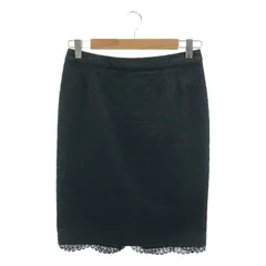 Blumarine / ブルマリン | カットワーク レース バックジップ スカート / 総裏地 | 40 | ブラック | レディース