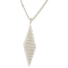 ティファニー/TIFFANY&Co.　エルサ ペレッティ メッシュ ペンダント ネックレス　ダイヤモンド入り　スターリングシルバー/Ag925　シルバー　S-158086