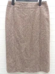 ◇ BARNEYS NEWYORK バーニーズニューヨーク 総柄 バックジップ 膝下丈 タイト スカート サイズ38 ブラウン系 レディース  【1002800860098】のサムネイル