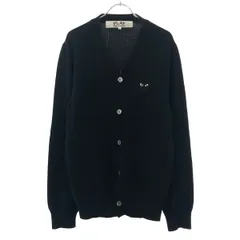 PLAY COMME des GARCONS プレイコムデギャルソン AD2009 ハートワッペンウールニットカーディガン AZ-N024 ブラック Sのサムネイル