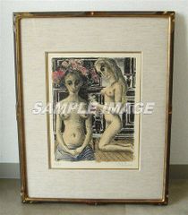 ポール・デルヴォー 版画 「フィリーヌ」【額縁付き】Paul Delvaux#FA950001