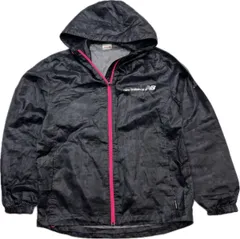 New Balance ☆ ニューバランス ダークグレー ナイロンジャケット 薄手 ブラック メンズ M 春夏 スポーツ トレーニング アウトドア■C376