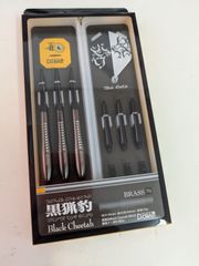 未開封 SOFT BRAINS D.CRAFT ダーツセット BRASS 17g 黒猟豹 Black Cheetah