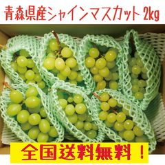 青森県産　シャインマスカット　訳あり　3－8房　2ｋｇ　送料無料！