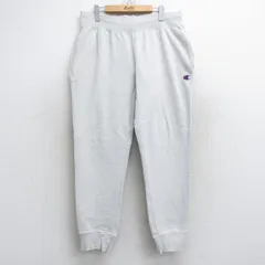 W34/古着 チャンピオン champion リバースウィーブ スウェット パンツ メンズ ワンポイントロゴ 薄グレー 霜降り 25sep03 中古 ボトムス ロ
